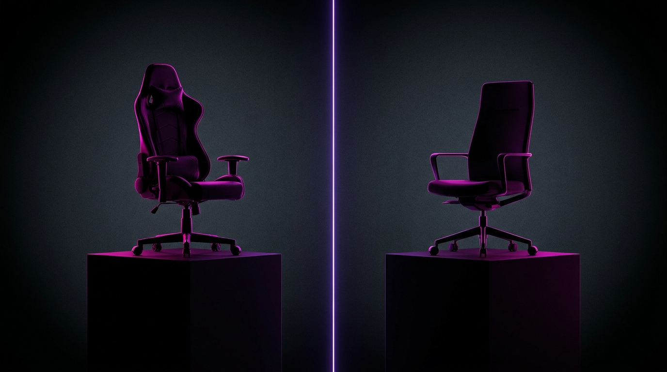 Cadeira gamer vs ergonômica de escritório: a verdade desconfortável