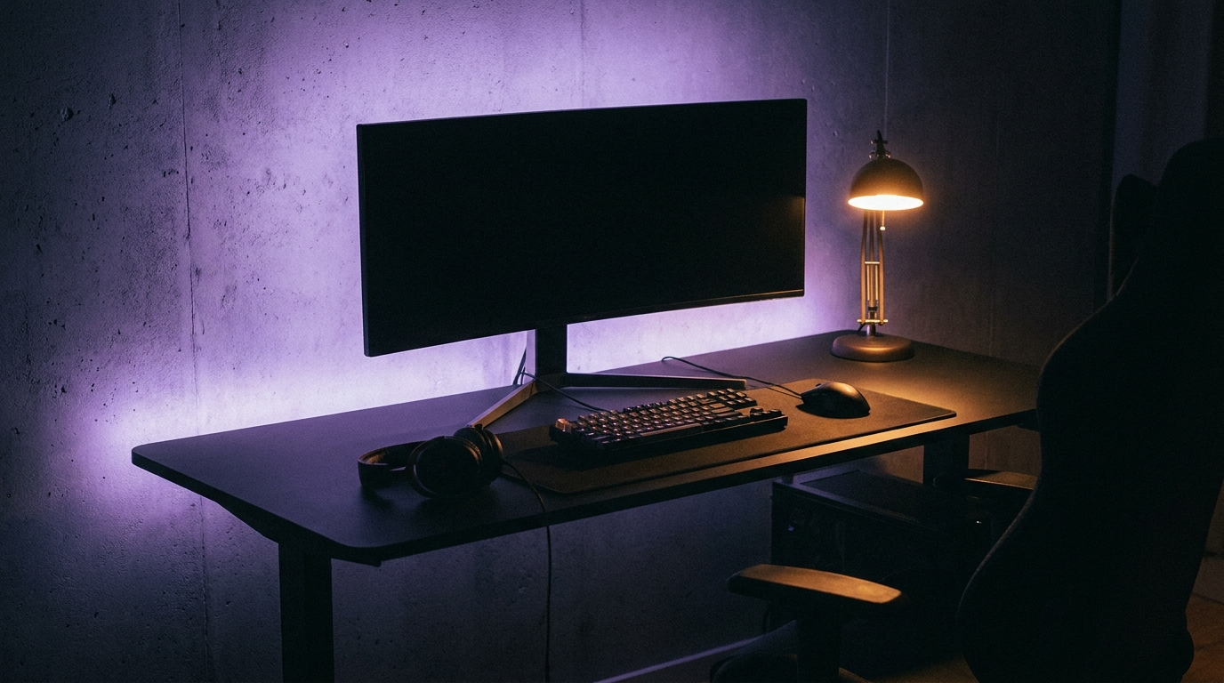 Iluminação de setup: a ciência da bias lighting além do RGB