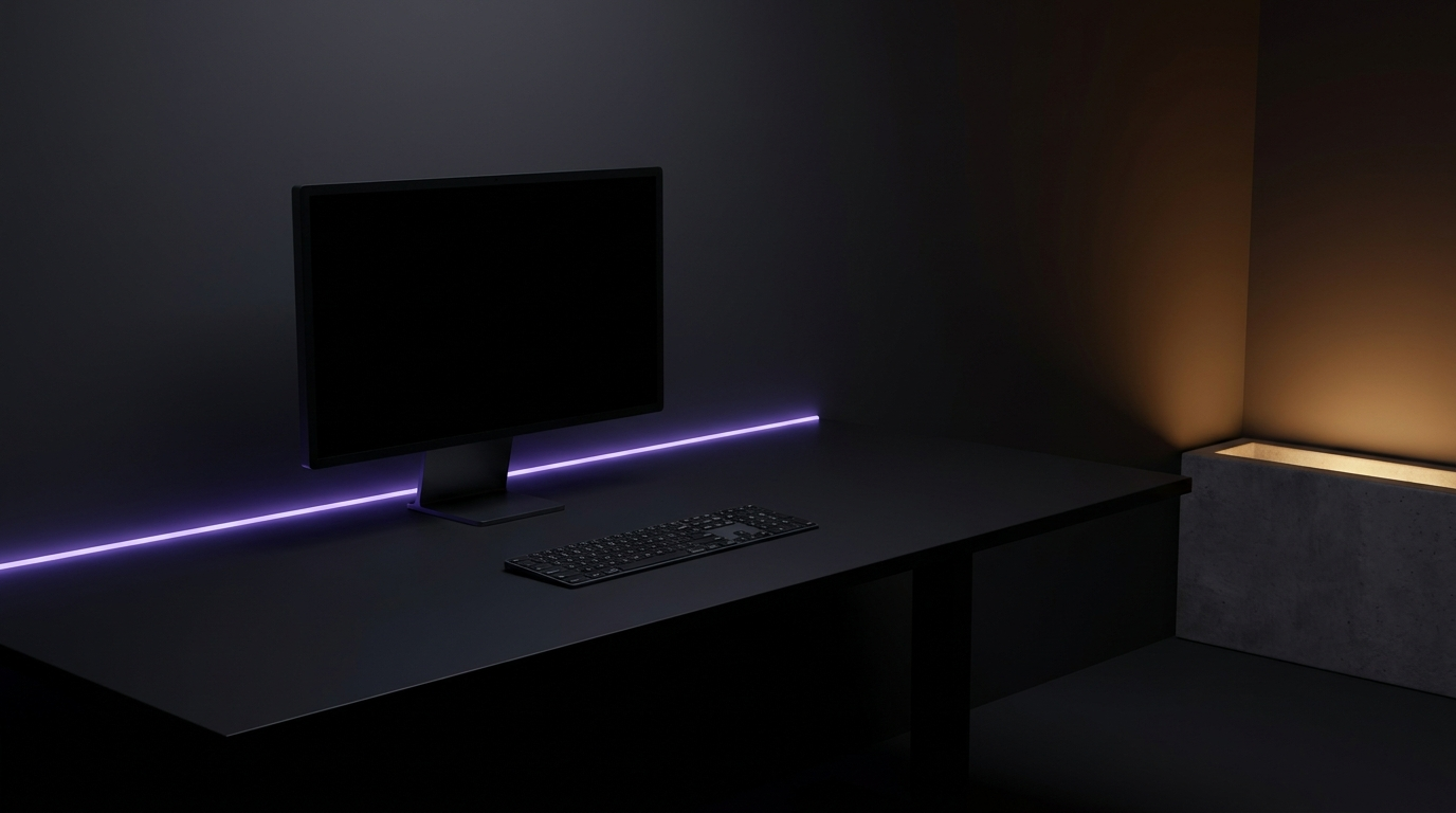 Setup minimalista: o poder do preto fosco